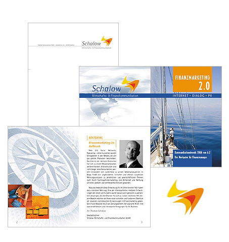 Corporate Design für Schalow Wirtschaftskommunikation, Marketingagentur, 
Walter Grafik Design